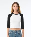 Women’s micro rib 3/4 raglan baby t-shirt