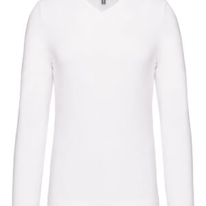 Men's long-sleeved V-neck T-shirt