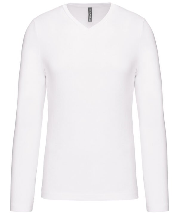 Men's long-sleeved V-neck T-shirt
