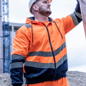 Pro hi-vis full zip hoodie