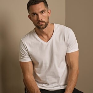 Stretch v-neck tee (401)