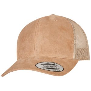 Imitation suede leather trucker cap (6606SU)